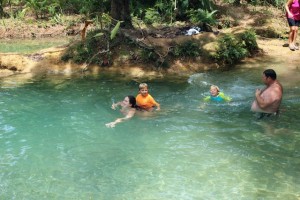 Swimming in the Azul pools at the top