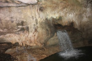 The falls in the cave!