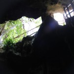 Looking up at first cenote