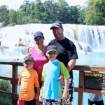 Great family picture at the base of the falls
