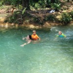 Swimming in the Azul pools at the top